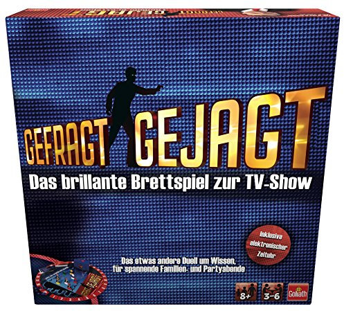 Goliath 76520 Gefragt Gejagt | Familien Brettspiel | spannendes Wissensspiel ab 8 Jahren | für 3-6 Spieler | Quiz-Spiel bekannt aus dem TV | Wissensduell für jung und alt