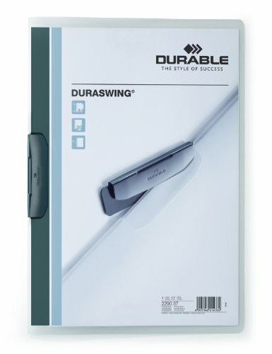 Durable 229502 5er Set 5 Stk. mit schwenkbarem clip, A4, 30 Blatt graphit