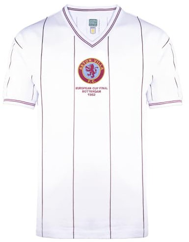 Aston Villa 1982 Euro Final Retro Football Shirt White Small Cotton