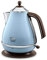 De'Longhi Vintage Icona Kettle, anti-scale filter, 1.7 Liters, 360° swivel base, KBOV3001AZ- Azure Blue