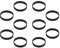 Hoerev Leere Silicone Charity Bracelets Rubber Sport Armband, 10 Stück, Schwarz, 180mm Umfang für Alter 8-16 Kinder