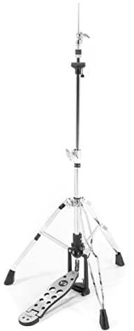 Stand HiHat HH-600-V3 sostegno doppio, altezza ca. 60cm/90cm, molla di tensione regolabile, base in ghisa