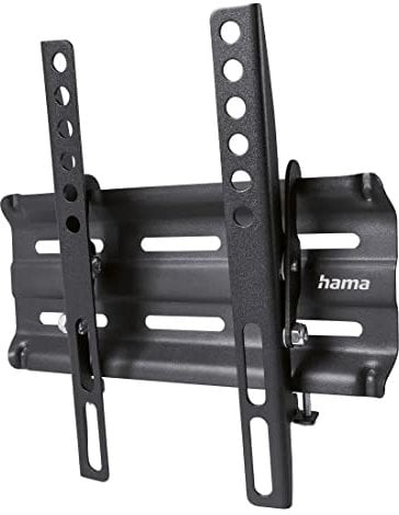 Hama TV Wandhalterung Neigbar (19-46 Zoll TV Halterung für Fernseher bis zu 25 kg, max. VESA 200x200, neigbare Fernseh Wandhalterung inkl. Fischer-Dübel & Montageanleitung) schwarz