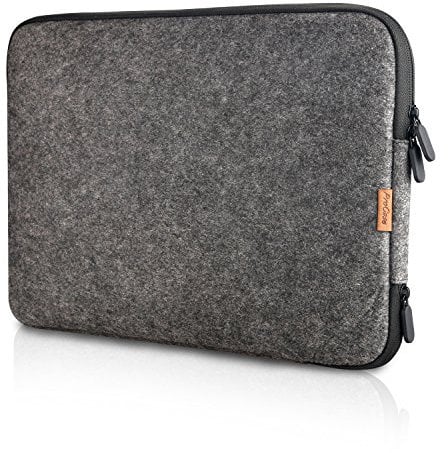 ProCase 13-13.5 Zoll Schutzhülle Filz Laptop Sleeve Tasche, 13 Zoll MacBook Pro Retina/MacBook Air, 13.5 Zoll Surface Book und Andere Chromebook Ultrabook Notebook- Schwarz