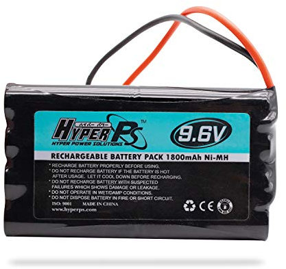 9.6V 1800mAh Ni-MH 8 Cell Rechargeable Replacement Battery Pack for RC Car, Boat, Robot, Airplane, airsoft guns