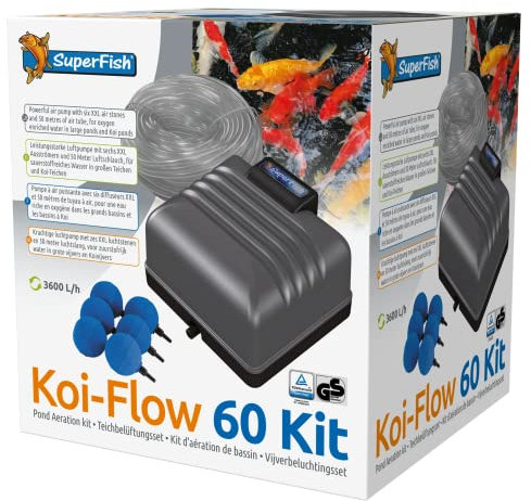 Superfish 671047/4060 Koi Flow 60 Belüftungsset inkl. Schlauch u. Ausströmer