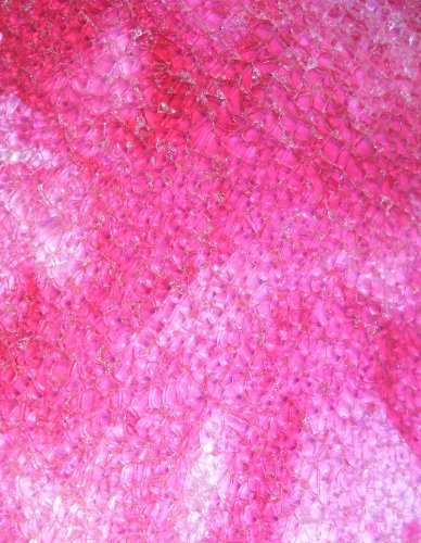 Safety Mosaik Platte Eisglas pink marmoriert 15x20cm
