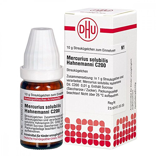 DHU Mercurius solubilis Hahnemanni C200 Streukügelchen, 10 g Globuli