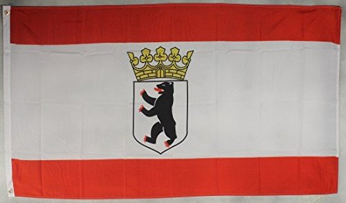 Berlin mit Krone Dienst Flagge Großformat 250 x 150 cm wetterfest Fahne