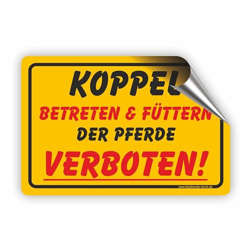KOPPEL Betreten und Füttern der Pferde verboten - SCHILD/D-055 (45x30cm Aufkleber)