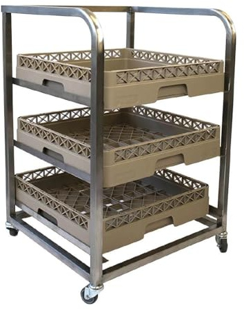 Craven DN596 St/Steel Glass Tray Trolley
