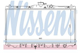 NISSENS Kühler Motorkühlung Kühler Wasserkühler Motorkühler Netzbreite 658mm Netzlänge 325mm Netztiefe 16mm 63304