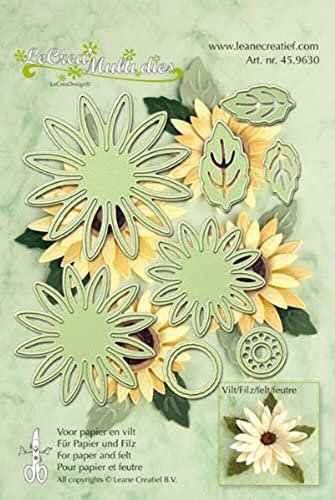 Ecstasy Crafts Leabilities Cut and Emboss Dies, Daisy Flower and Leaves