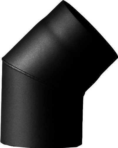 Jeremias Ofenrohr-Bogen 150 mm, 45 Grad, schwarz, FERRO1410150