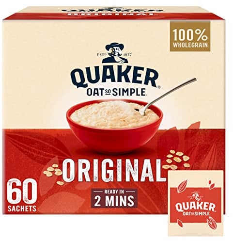 Quaker Oats Oat So Simple Original Porridge Sachets (Case of 60)