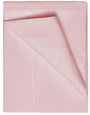 400 Thread Count Single Ply Egyptian Cotton Single size Bed Flat Sheet in Blush Pink