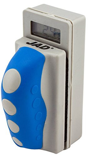 JAD WD-802 Aquarium Magnet Scheibenreiniger mit integriertem Thermometer Größe M Stärke bis 0,95cm Scheibenputzer Reinigungsmagnet digitales Thermometer