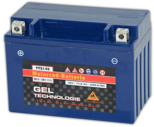 Panther Motorradbatterie Gel 12V 11,5Ah 51121 YTZ14-S
