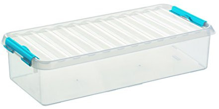 SUNWARE Q-Line Box - 6,5 Liter - 485 x 190 x 105mm - transparent/blau