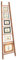 Decorative Wood Ladder with 6 Hanging Photo Frames