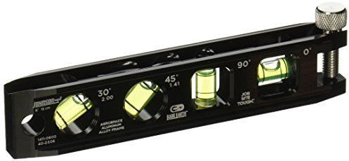Johnson Level & Tool Torpedo-Wasserwaage 1411-0600, schwarz, 15,2 cm