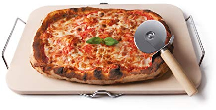 Brunch Time Pizzabrett mit Pizzaroller Cooking Stone natur
