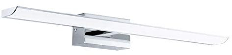 EGLO LED Wandlampe Tabiano, Spiegelleuchte, LED Wandleuchte aus Metall in Chrom und Kunststoff in Weiß, Badezimmer Lampe, LED Badleuchte neutralweiß, L 60,5 cm