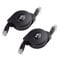 Cable Matters Pack de 2 câbles Ethernet rétractables (câble rétractable, câble Cat 5e) support Gigabit Ethernet 10/100/1000 Mbps