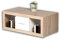 CAN CAN Moderner Couchtisch auf Rollen in Sonoma Eiche Optik, Weiß - mobiler Sofatisch mit Ablagefächern & Schubladen für Ihren Wohnbereich - 115 x 46 x 60 cm (B/H/T)