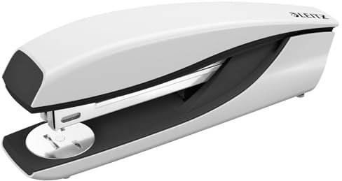 Leitz Büroheftgerät aus Metall, Für 40 Blatt, Inkl. Heftklammern, Ergonomisches Design, Grau, NeXXt-Serie, 55040085