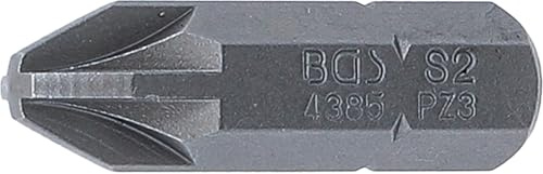 BGS 4385 | Bit 30 mm | Außensechskant 8 mm (5/16) | Kreuzschlitz PZ3 | Chrom-Vanadium-Stahl (S2) | Einzelgröße