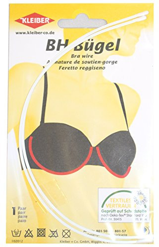 Kleiber Bra Underwires to Fit Size 38DD/40D/42C/44B,White,100 cm