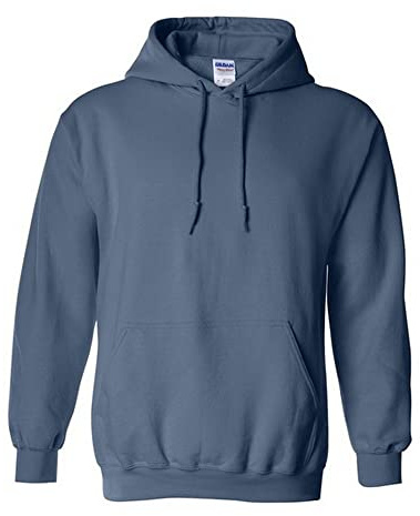 Gildan Men's Heavyweight Hooded Sweatshirt Hoodie, Blue (Indigo Blue), M