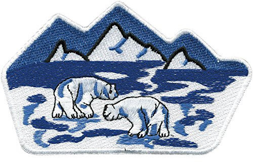 AUFNÄHER - Eisbären - 04526 - Gr. ca. 12,5 x 7,5 cm - Patches Stick Applikation