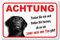 AdriLeo Schild - Vorsicht schwarzer Labrador Retriever - Leben nach dem Tod - (15x20cm) / Achtung Hund Wachhund robust langlebig UV-beständig wetterfestes Warnschild