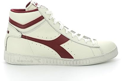 Diadora Unisex Game L High Waxed Hohe Sneaker, Weiß White Red Pepper, 44 EU