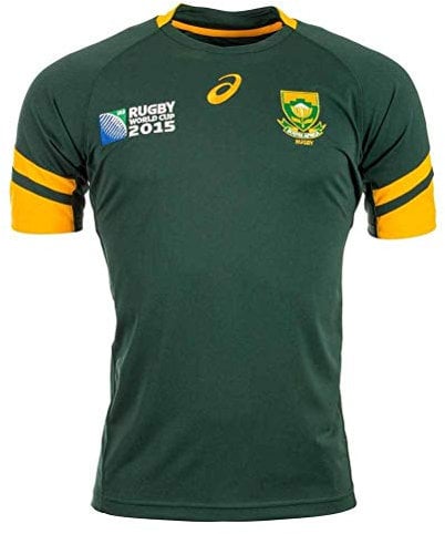ASICS Men's Springboks Home Short Sleeve T-Shirt - Bottle Green/Bottle Green, 2X-Large