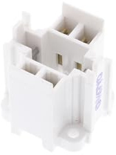 Leviton 75W GX24q-3 Lamp Base 26W 4-Pin Screw-Down Compact Fluorescent Lampholder, 26725-419, White