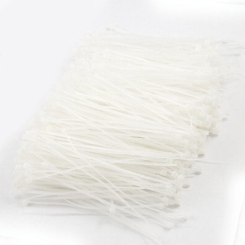 Sourcingmap 1000 Pcs White Plastic Cable Zip Tie Fasten Wrap 75mm x 2mm