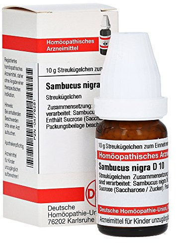 Sambucus nigra D10 DHU Globuli, 10 g Globuli