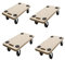 Rollbrett Set (4 Stück) Transportroller 59x29 cm bis 200kg