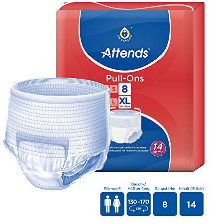 ATTENDS Pullover Ons 8 Pack mit 14 Slips, Größe XL