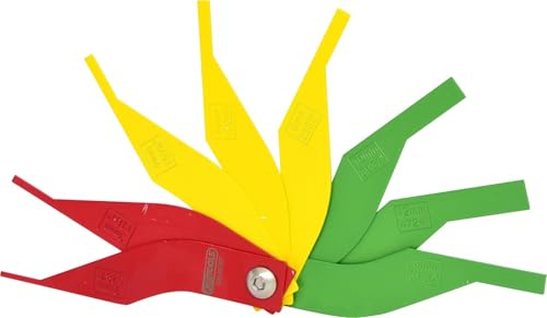 KS Tools 300.0570 Bremsbelag-Verschleißlehrenfächer-Satz, 8-tlg.