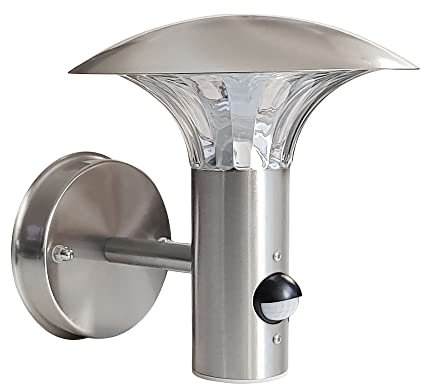 LED Aussenleuchte 5 Watt Wandleuchte Wandlampe Gartenleuchte Edelstahl 451 mit Bewegungsmelder