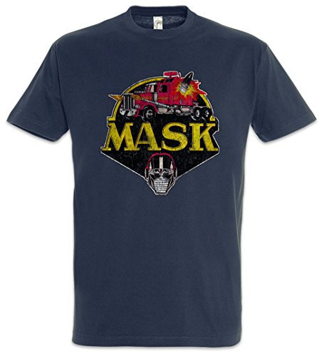 Urban Backwoods Mask Vintage Logo Herren T-Shirt Blau Größe L