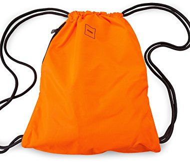 MSTRDS Unisex Basic Gym Bag Rucksack neon orange One einfarbiger Turnbeutel im Hipster Stil