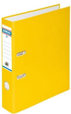 DONAU Pappordner 7,5 cm gelb