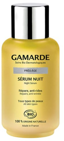 GAMARDE Bio-Kosmetik: Nacht-Serum mit Anti-Aging-Effekt für reife Haut I Anti-Falten-Creme mit Vitamin E I Anti-Aging-Creme Männer & Frauen I Vegane Anti-Aging Naturkosmetik I Anti-Aging-Creme I 30 ml