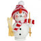Sikora RM-D Dicke Räuchermännchen aus Holz, Farbe/Modell:D01 weiß - Schneemann mit Skiern in der Hand, Größe:Höhe ca. 12.5 cm