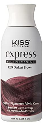 Kiss Express Color Semi- Permanent Darkest Brown 3.5oz by Kiss Express